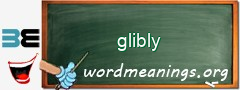 WordMeaning blackboard for glibly